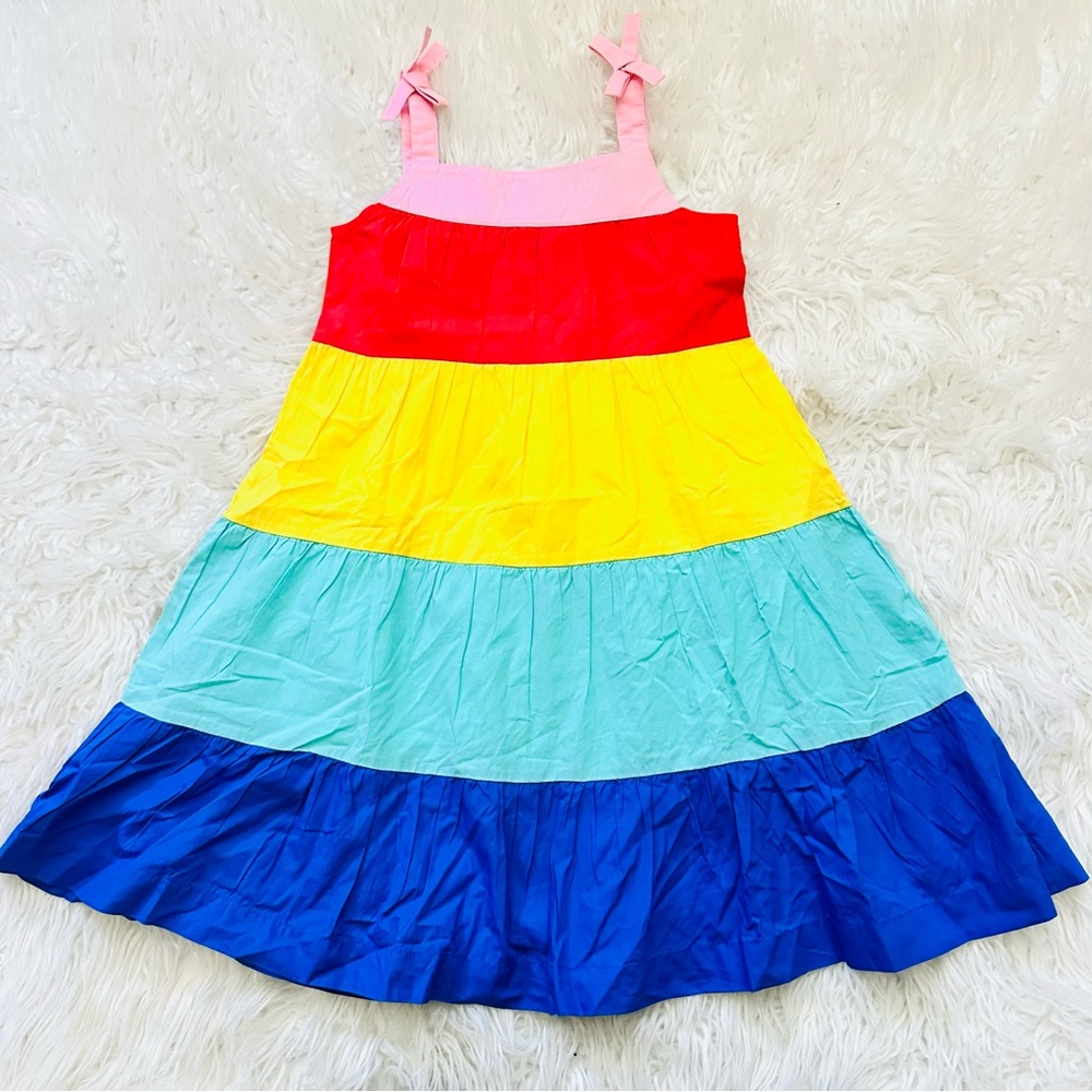 Hanna Andersson Color block twirl dress